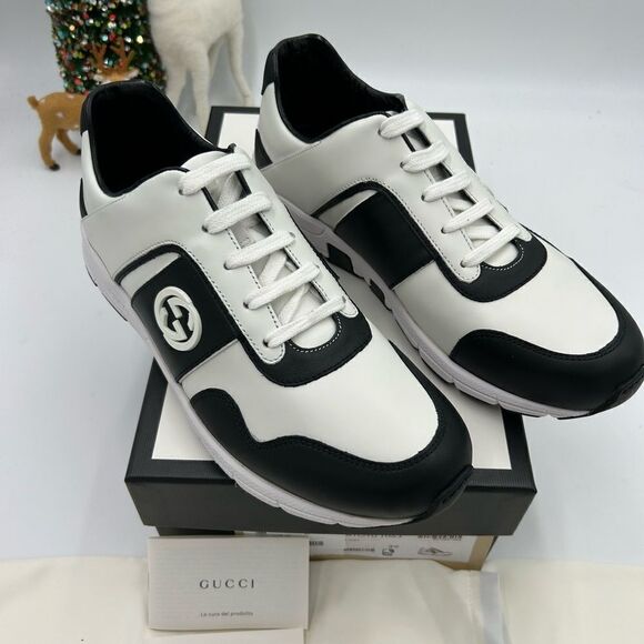 Women’s Gucci interlocking G leather low top sneakers size 39 made in Italy - Picture 2 of 9